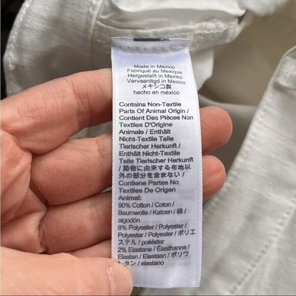 Madewell High‎ Rise Skinny Jeans Step Hem Womens Size 35 Petite White - Picture 7 of 12